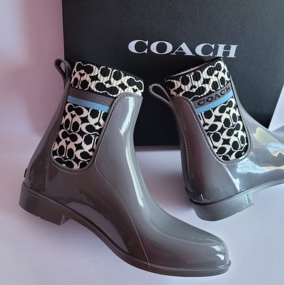 Coach Rivington Rain Bootie Gray Size 9 - Picture 1 of 5